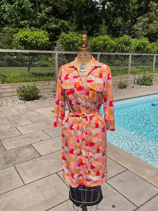 J. McLaughlin Dresses & Skirts - J. McLaughlin Colorful Maxi Dress w/ Removable Tie Size Medium